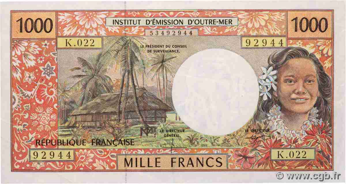 1000 Francs FRENCH PACIFIC TERRITORIES 2000 P.02f BB
