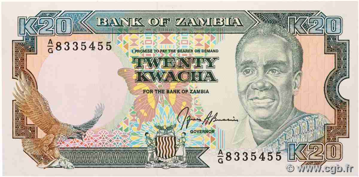 20 Kwacha ZAMBIA 1989 P.32b q.FDC