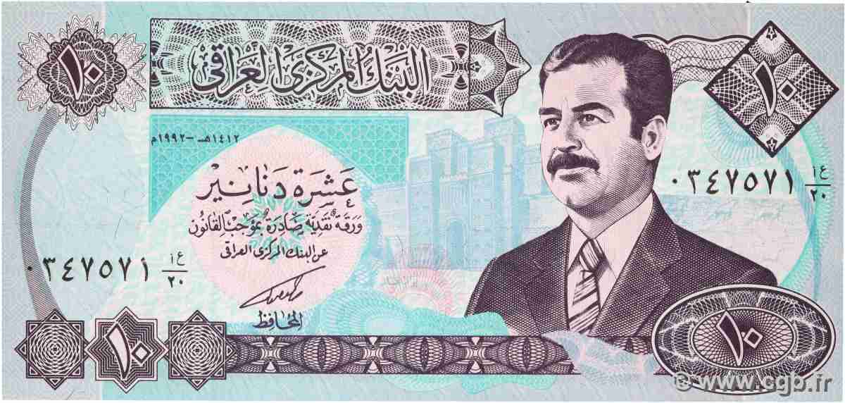 10 Dinars IRAQ 1992 P.081 UNC