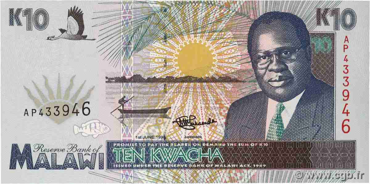 10 Kwacha MALAWI 1995 P.31 UNC