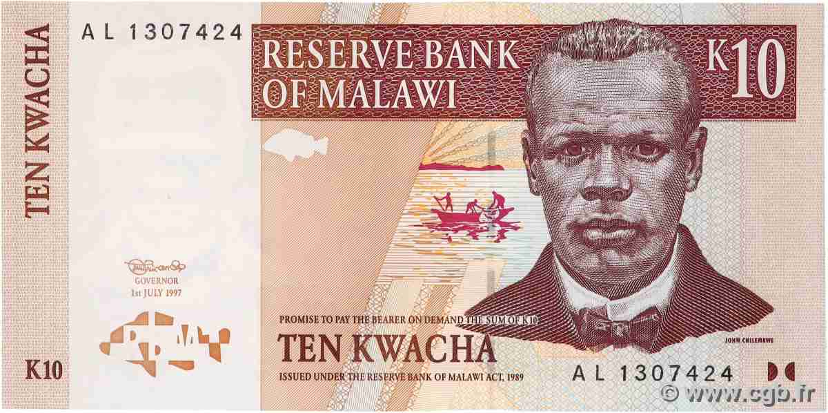 10 Kwacha MALAWI 1997 P.37 UNC