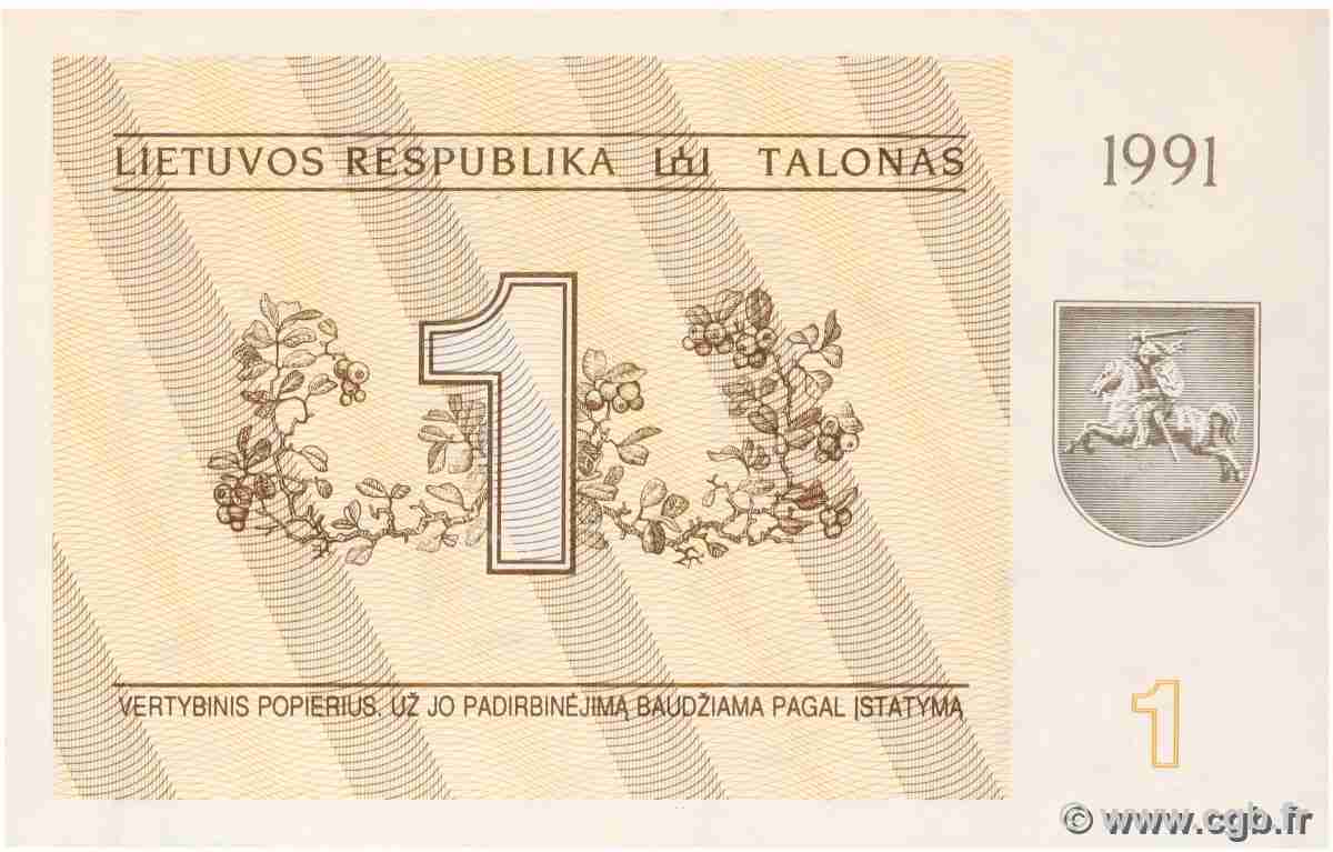 1 Talonas LITHUANIA 1991 P.32b UNC