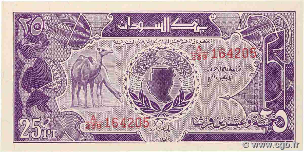 25 Piastres SOUDAN 1987 P.37 pr.NEUF