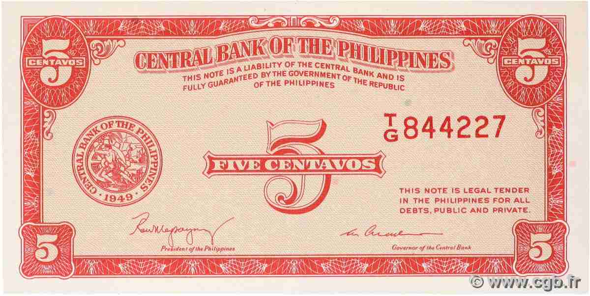 5 Centavos PHILIPPINES 1949 P.126a UNC
