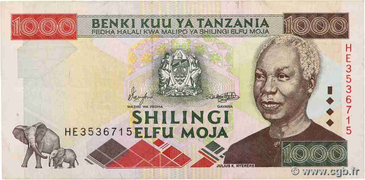 1000 Shilingi TANZANIA 2000 P.34 VF