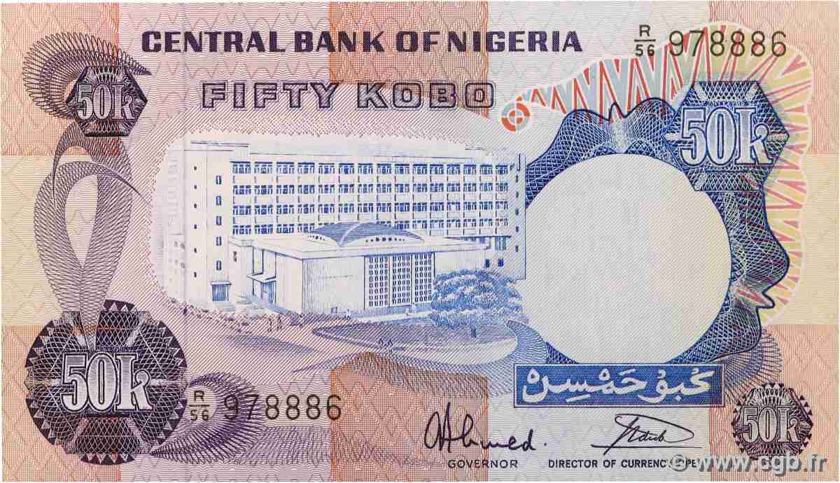 50 Kobo NIGERIA 1973 P.14g NEUF