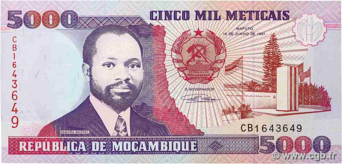 5000 Meticais MOZAMBICO 1991 P.136 FDC