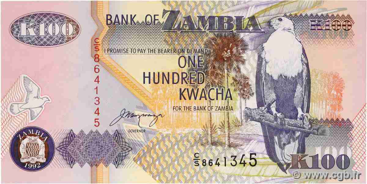 100 Kwacha ZAMBIA 1992 P.38a UNC