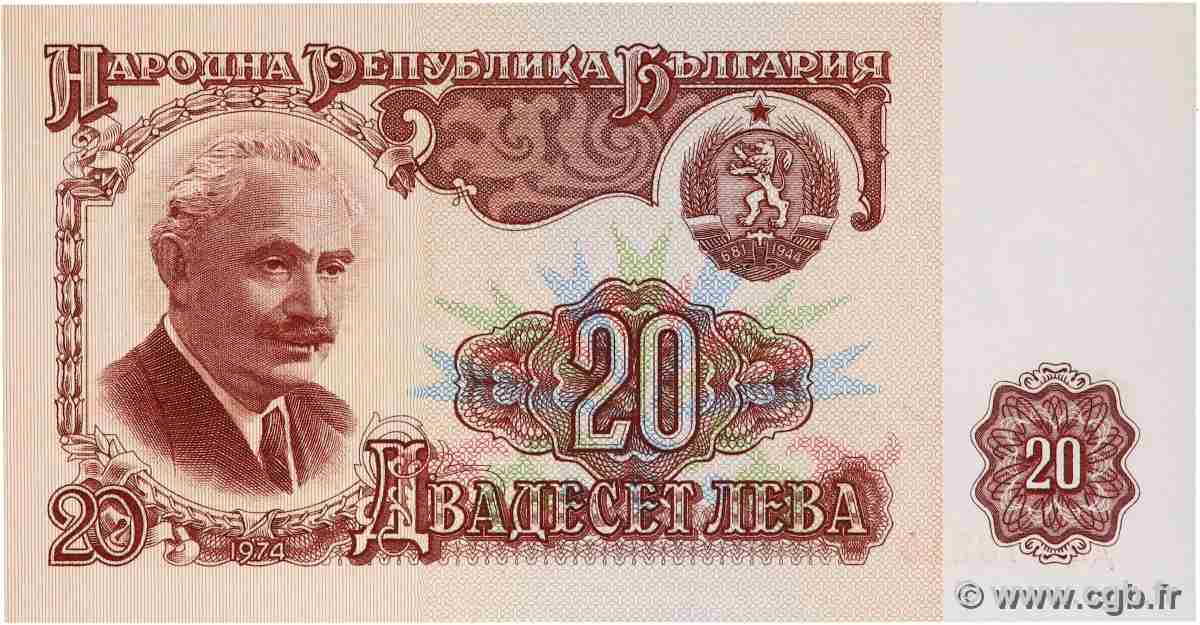 20 Leva BULGARIA 1974 P.097b UNC-