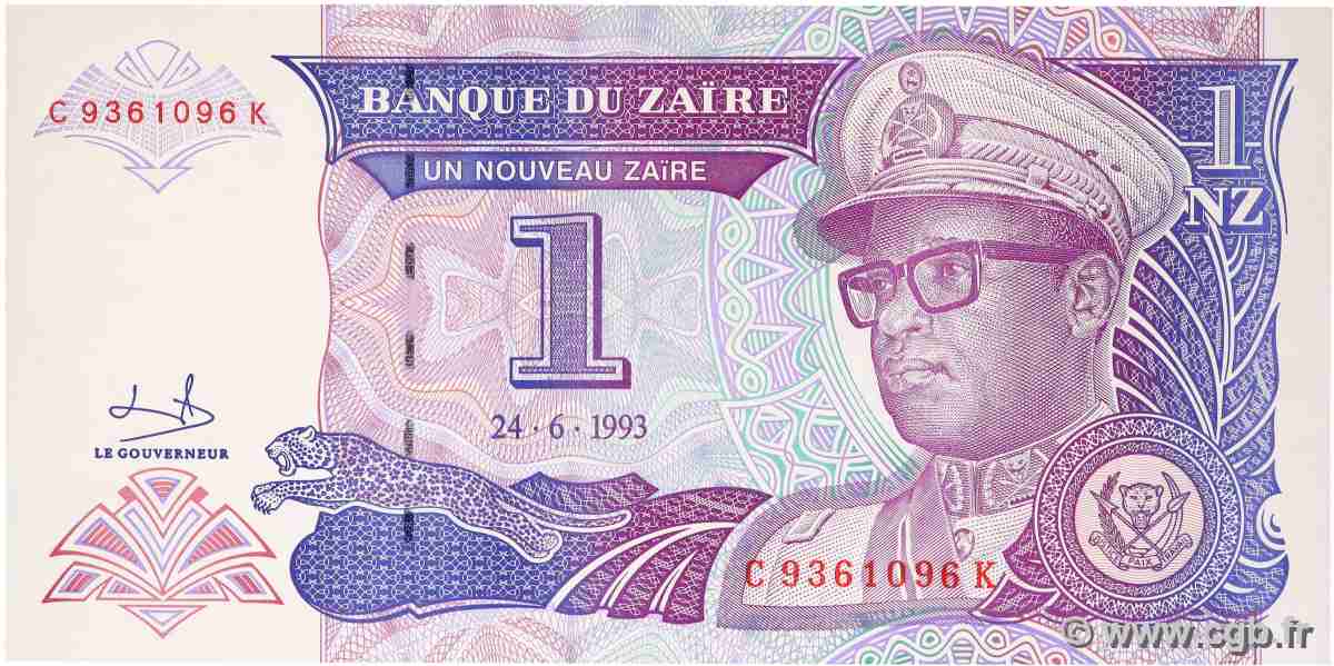 1 Nouveau Zaïre ZAIRE 1993 P.52a UNC