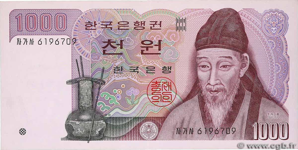 1000 Won COREA DEL SUD 1983 P.47 SPL+