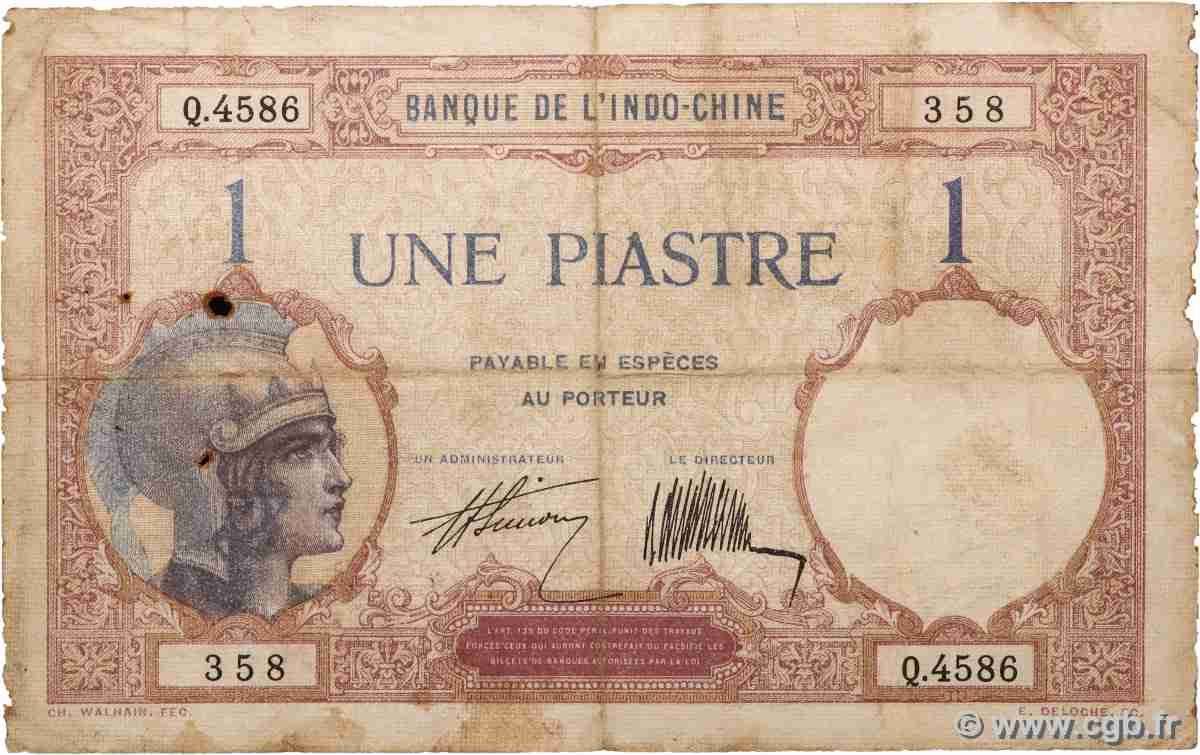 1 Piastre INDOCHINE FRANÇAISE 1927 P.048b pr.TB