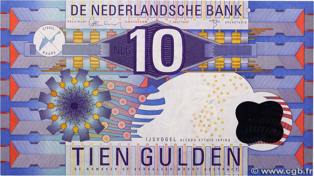 10 Gulden PAYS-BAS 1997 P.099 NEUF