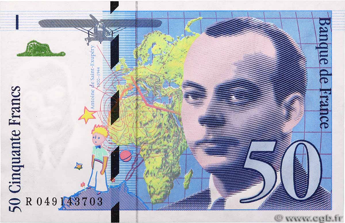 50 Francs SAINT-EXUPÉRY modifié FRANCE 1999 F.73.05 pr.NEUF