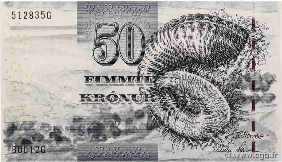 50 Kronur ÎLES FEROE 2001 P.24 NEUF