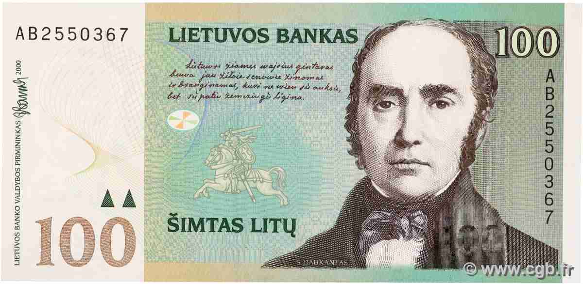 100 Litu LITHUANIA 2000 P.62 UNC-