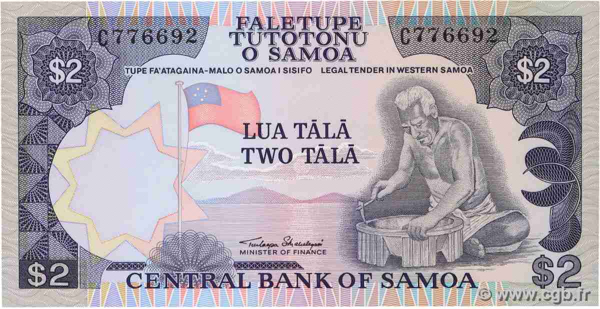 2 Tala SAMOA 1985 P.25 pr.NEUF