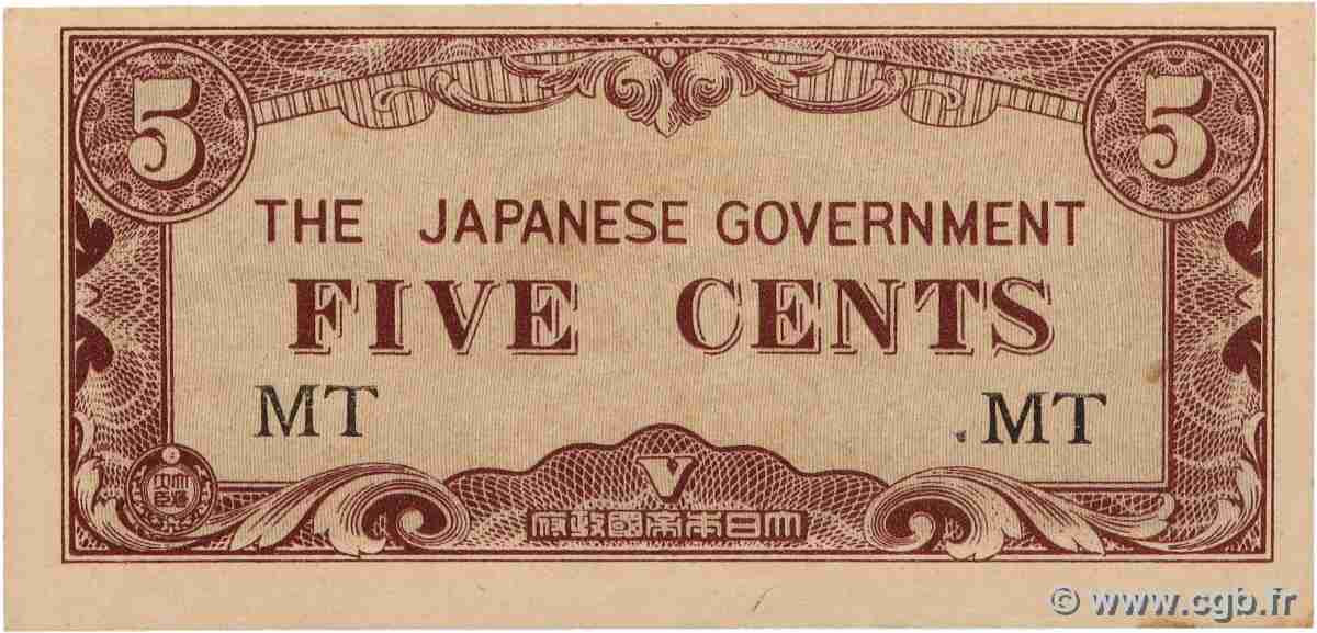 5 Cents MALAYA 1942 P.M02a pr.NEUF
