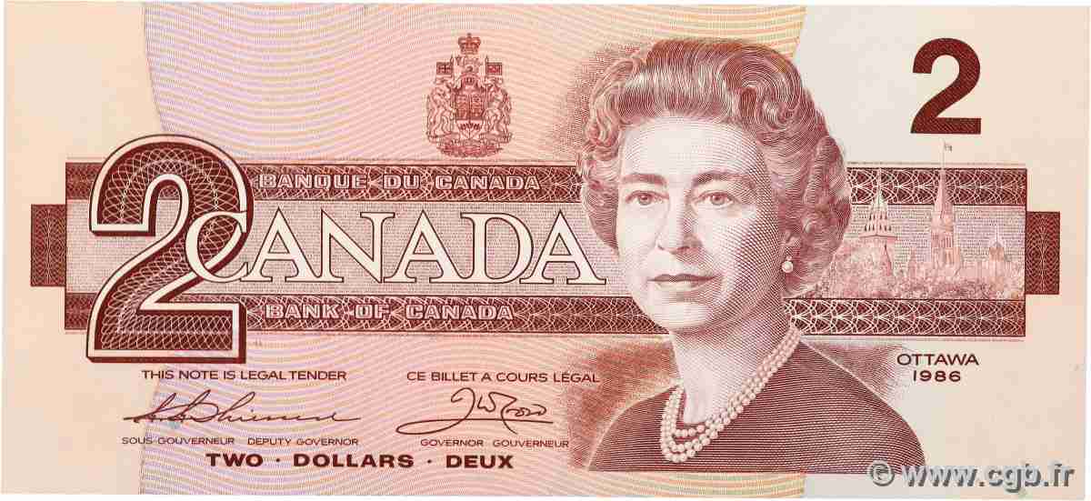2 Dollars CANADA 1986 P.094b pr.NEUF