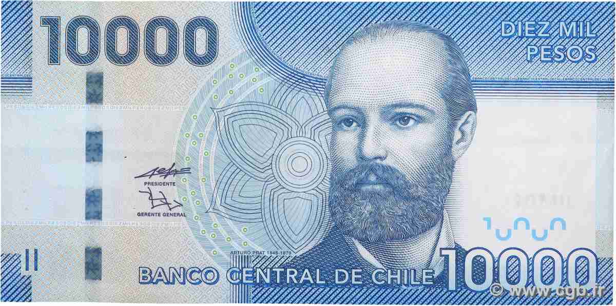 10000 Pesos CHILI 2011 P.164b TTB+
