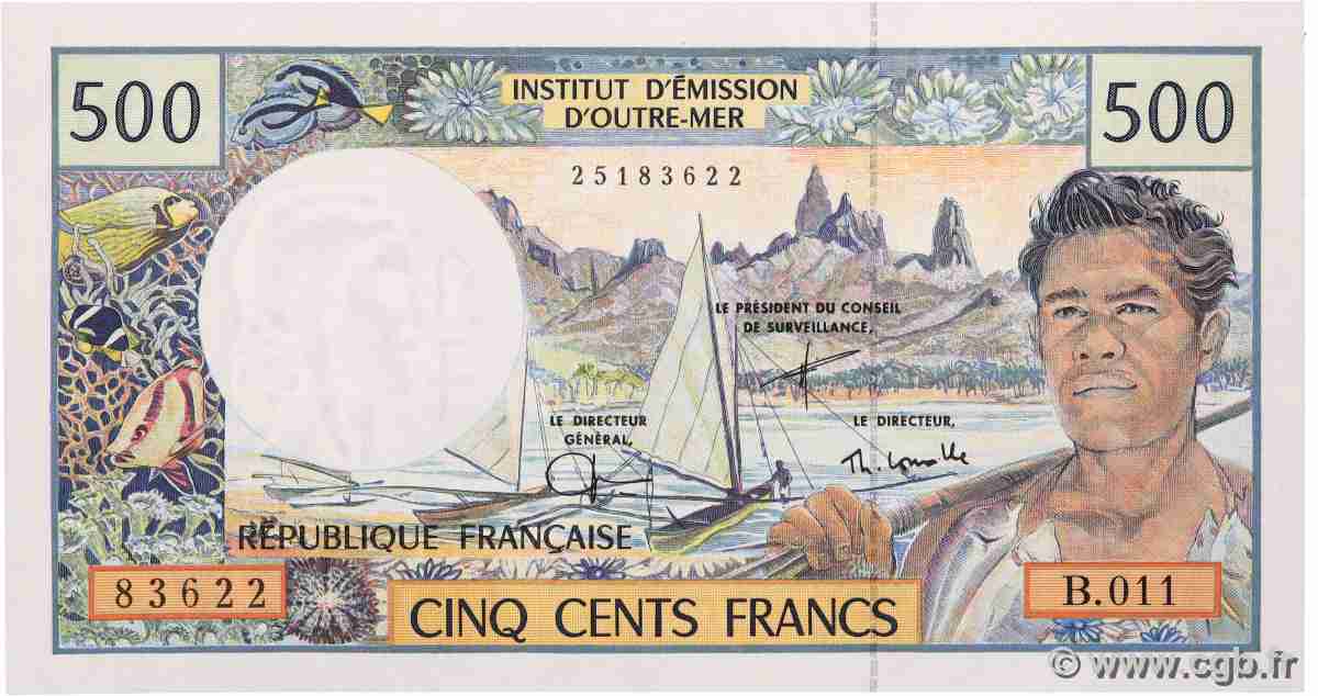 500 Francs FRENCH PACIFIC TERRITORIES 2000 P.01e ST