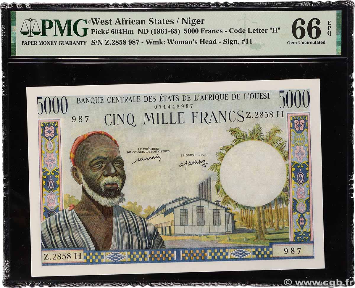 5000 Francs ÉTATS DE L AFRIQUE DE L OUEST 1977 P.604Hm NEUF
