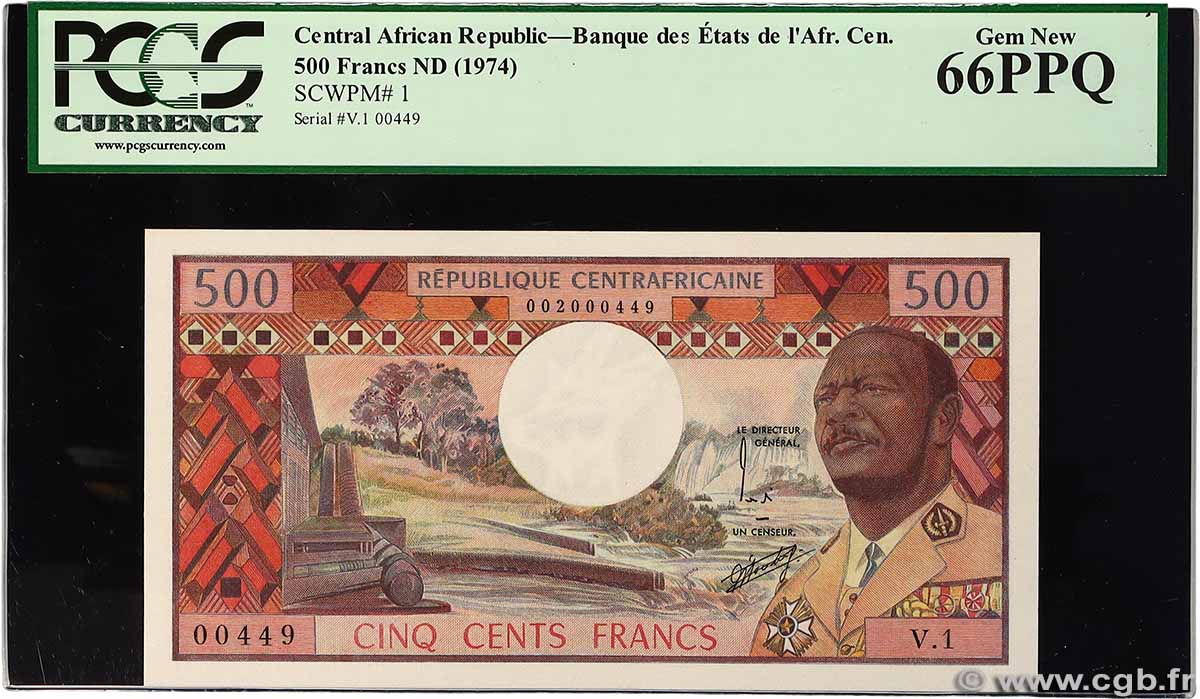 500 Francs type 1974 CENTRAFRIQUE 1974 A.181a NEUF
