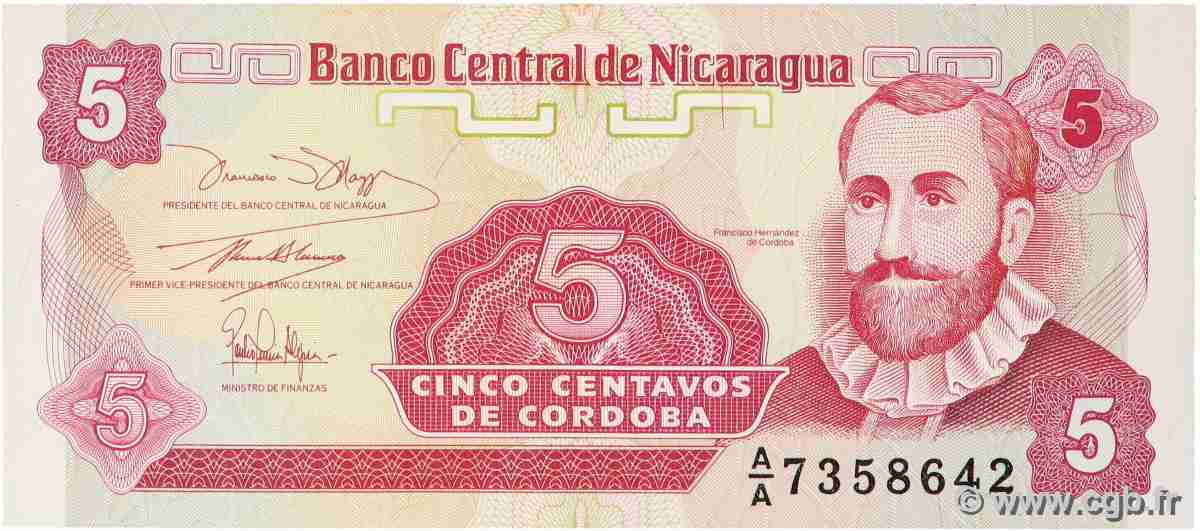5 Centavos NICARAGUA 1991 P.168a UNC