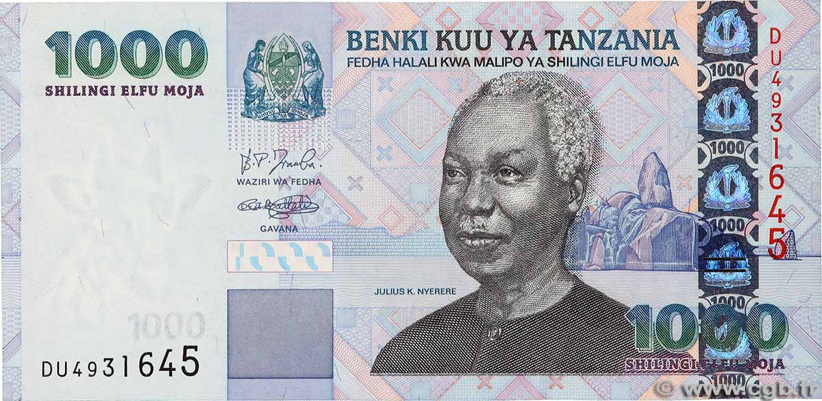 1000 Shilingi TANZANIE 2006 P.36b pr.NEUF
