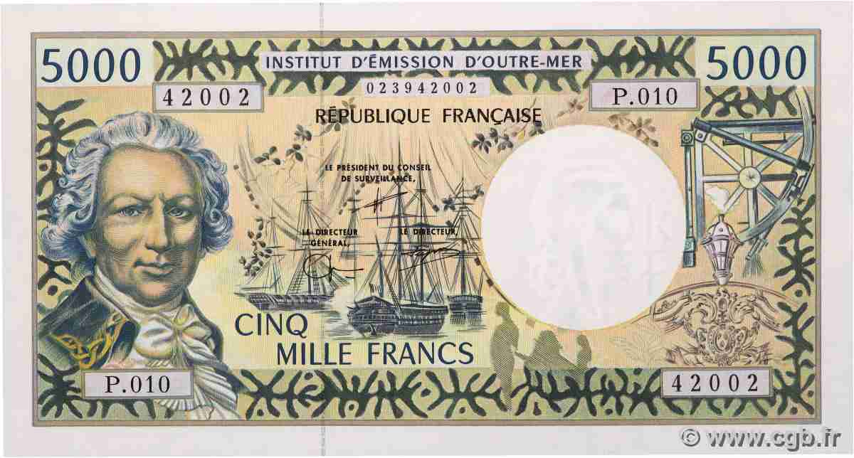 5000 Francs FRENCH PACIFIC TERRITORIES 2001 P.03f FDC