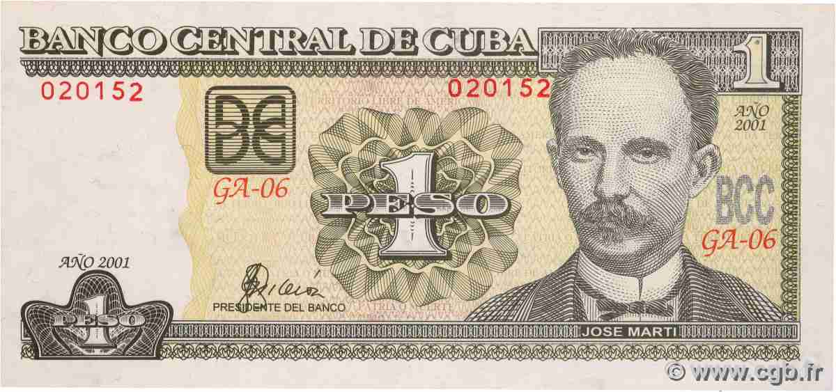 1 Peso CUBA 2001 P.121a UNC