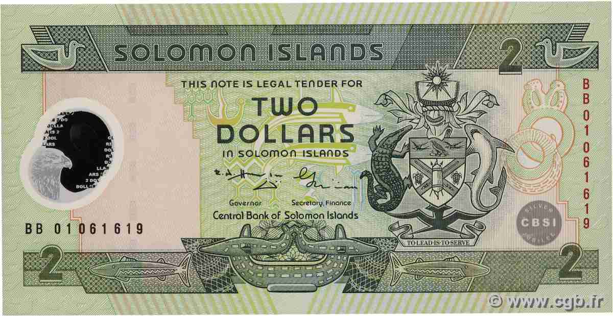 2 Dollars Commémoratif SOLOMON-INSELN 1997 P.23 ST