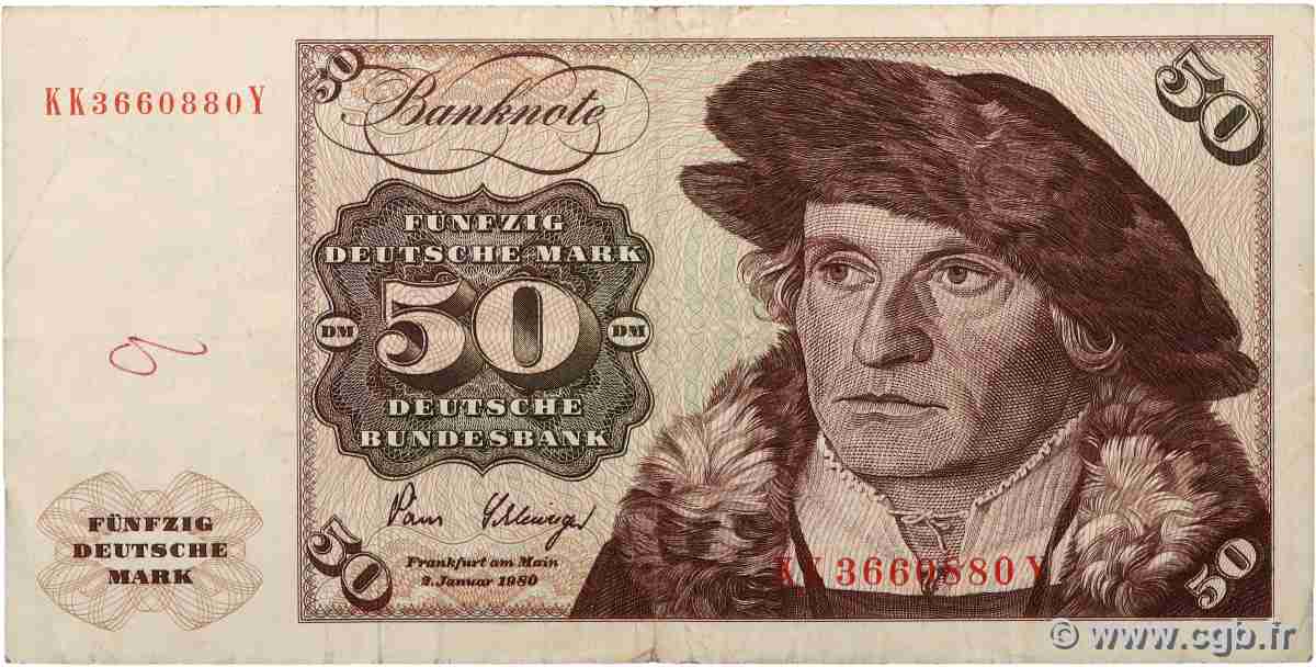 50 Deutsche Mark ALLEMAGNE FÉDÉRALE 1980 P.33d TB+