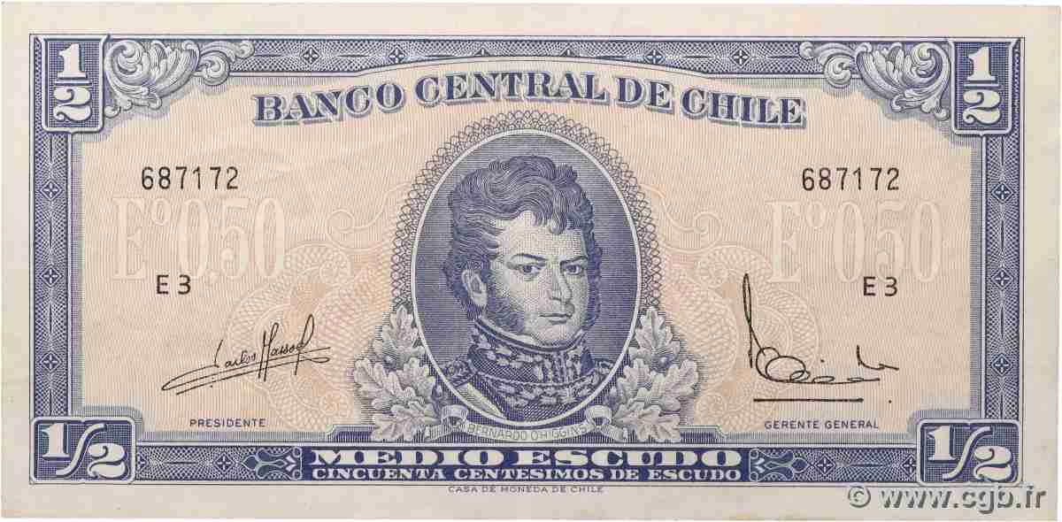 1/2 Escudo CHILE
1962 P.134Aa EBC+