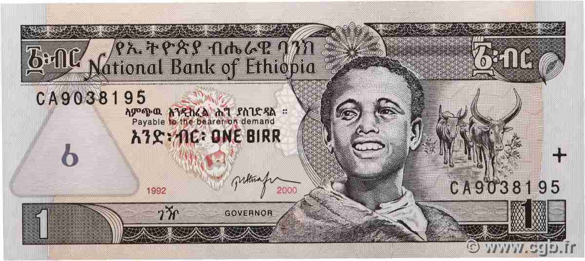 1 Birr ÉTHIOPIE 2000 P.46b pr.NEUF
