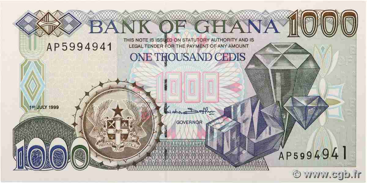 1000 Cedis GHANA 1999 P.32d pr.NEUF