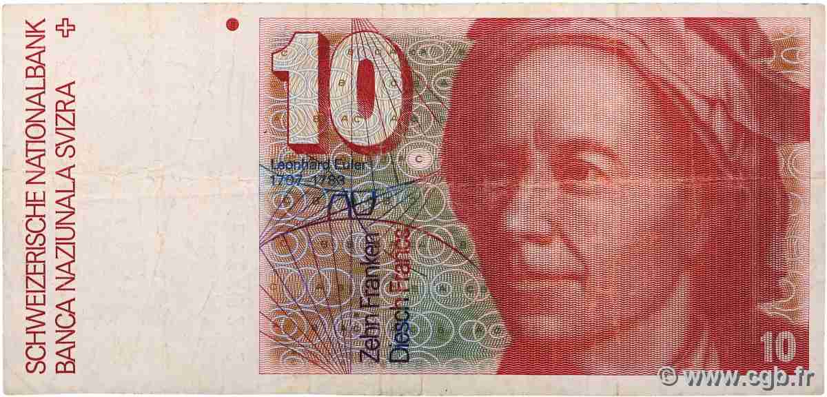 10 Francs SUISSE 1986 P.53f BC