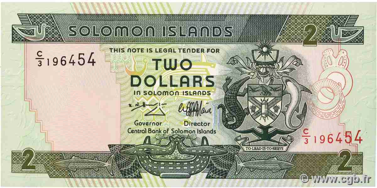 2 Dollars ÎLES SALOMON 1997 P.18 NEUF