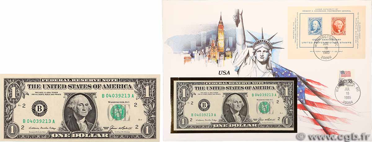 1 Dollar UNITED STATES OF AMERICA New York 1985 P.474 UNC