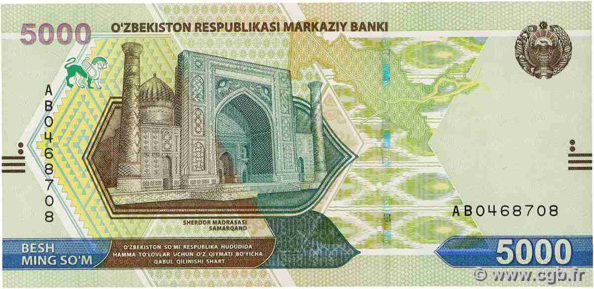 5000 Sum OUZBEKISTAN 2021 P.88 NEUF