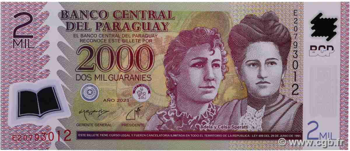 2000 Guaranies PARAGUAY 2023 P.228e UNC