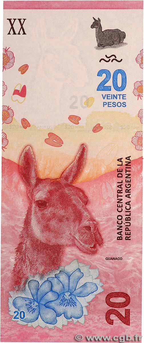 20 Pesos ARGENTINA 2017 P.361 UNC-