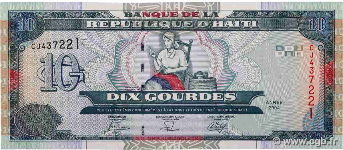 10 Gourdes HAÏTI 2004 P.265b NEUF