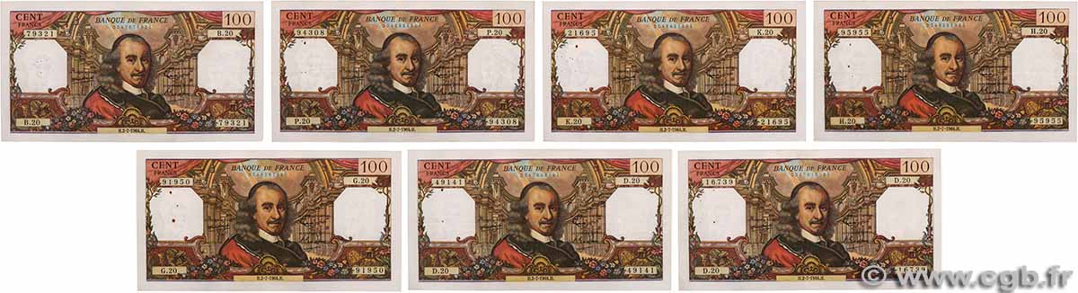 100 Francs CORNEILLE Lot FRANCE 1964 F.65.02 TTB