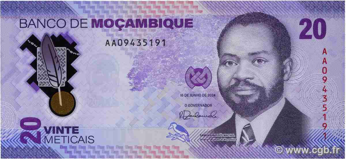 20 Meticais MOZAMBICO 2024 P.155 FDC