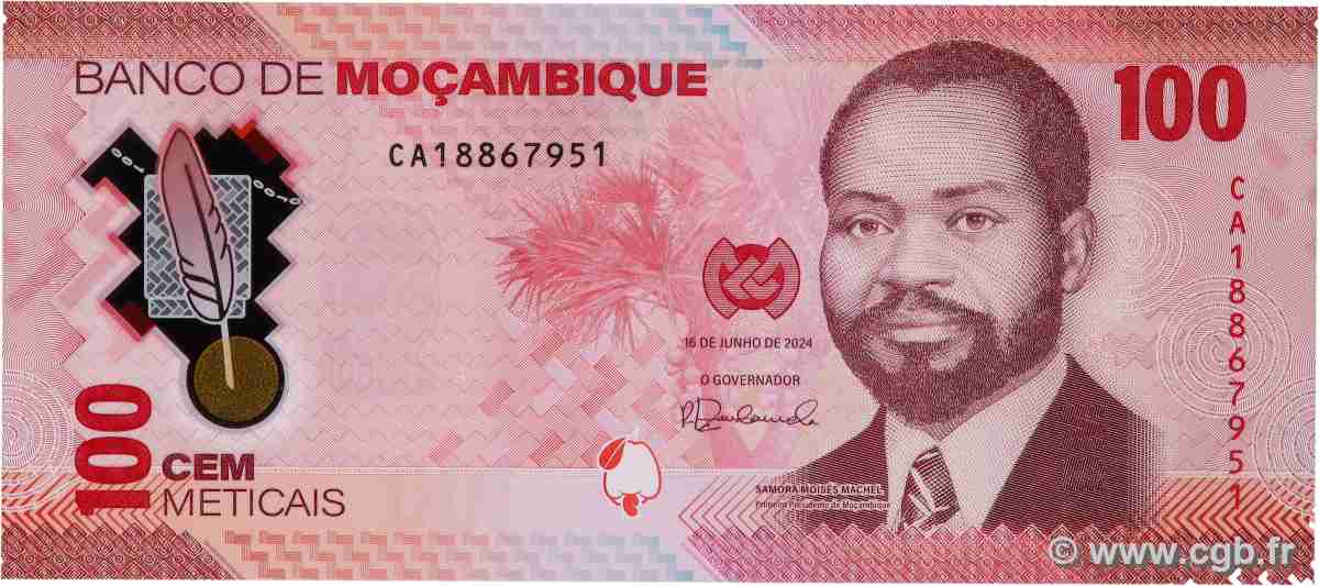 100 Meticais MOZAMBICO 2024 P.157 FDC