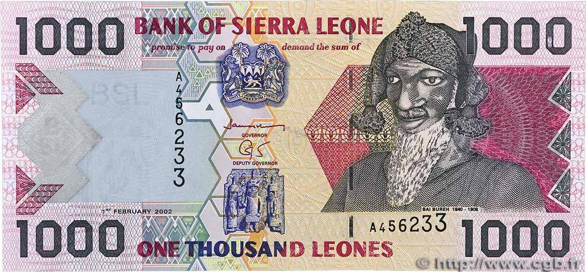 1000 Leones SIERRA LEONE 1996 P.24a FDC