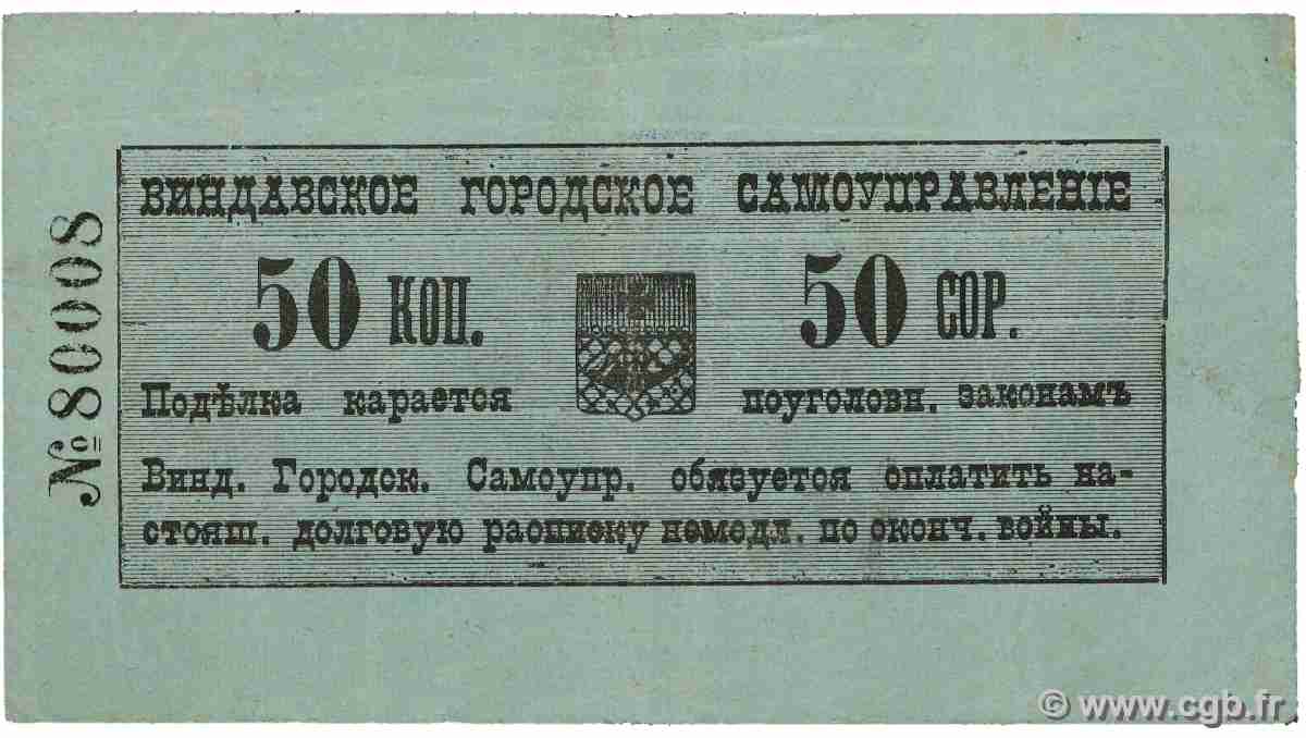 50 Kopecks Numéro radar LETTONIA Ventspils 1915 P.- q.BB