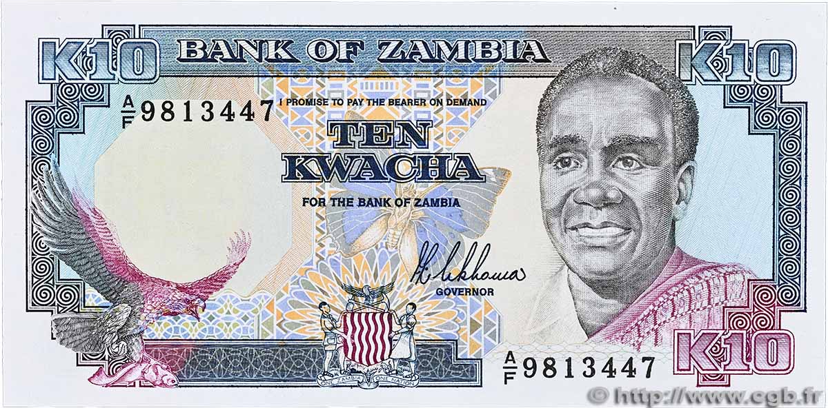 10 Kwacha ZAMBIA 1989 P.31a q.FDC