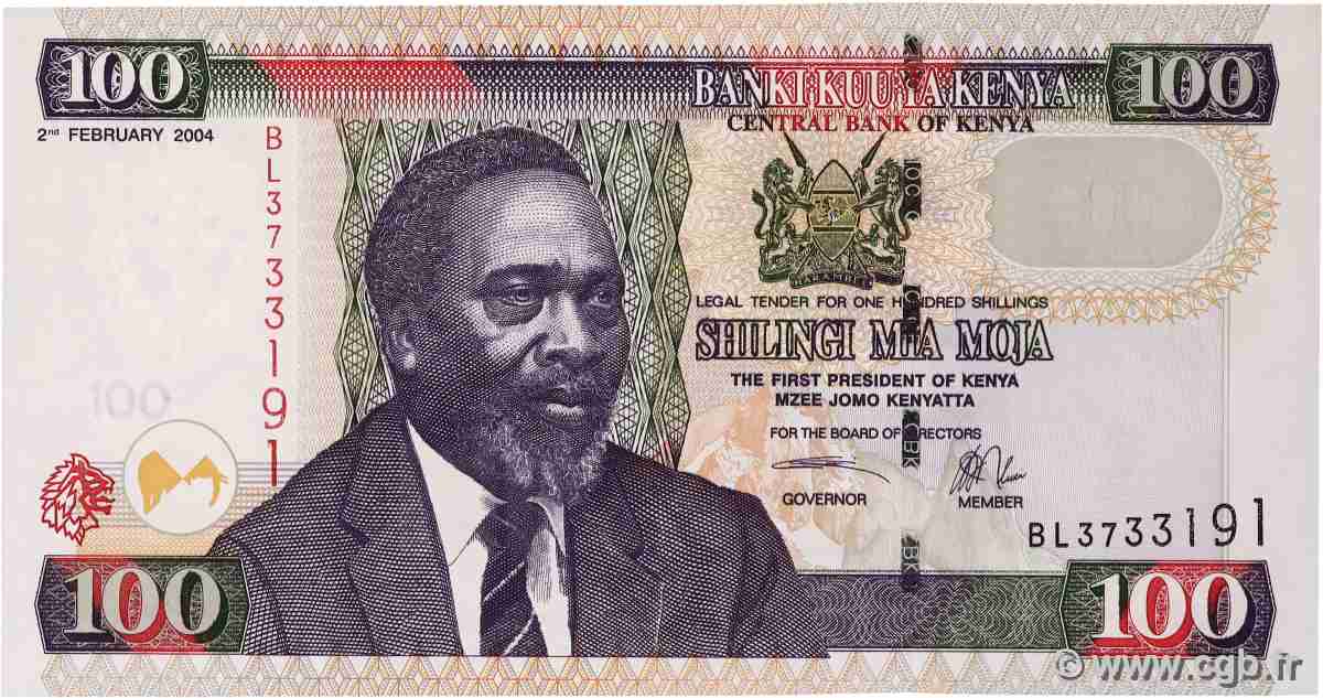 100 Shillings KENYA 2004 P.42a UNC